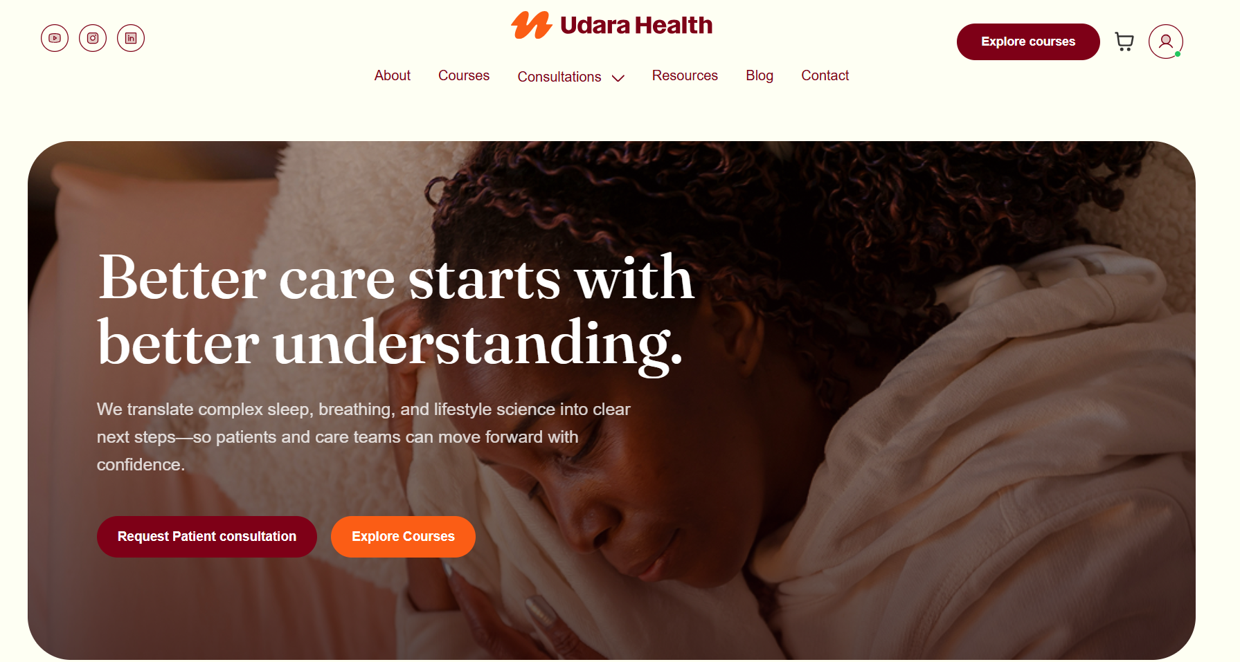 Udara Health interface